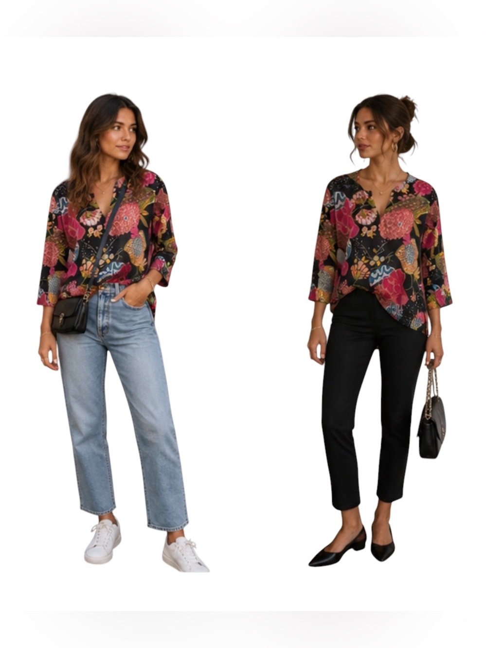 Dolma Cotton Floral Tunic Top